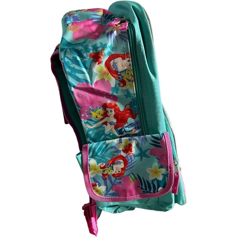 🆕 Disney The Little Mermaid Green Kids 16 inch School Backpack - Picture 3 of 6